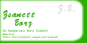 zsanett borz business card